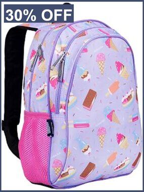 Kids 15 Inch Backpack with Padded Straps and Water Bottle Pocket